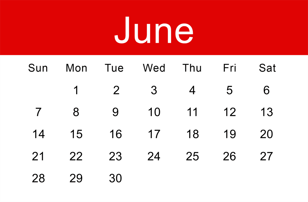 June Calendar Grid on Transparent Background Featuring Days and Dates - Download Free Stock Images Pikwizard.com