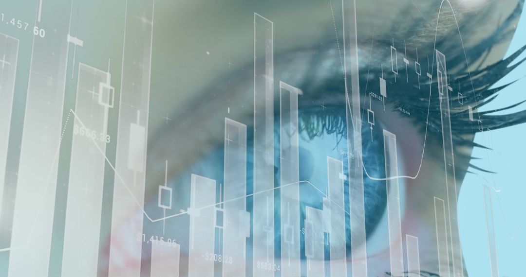 Futuristic Technology Interface with Eye and Data Overlay