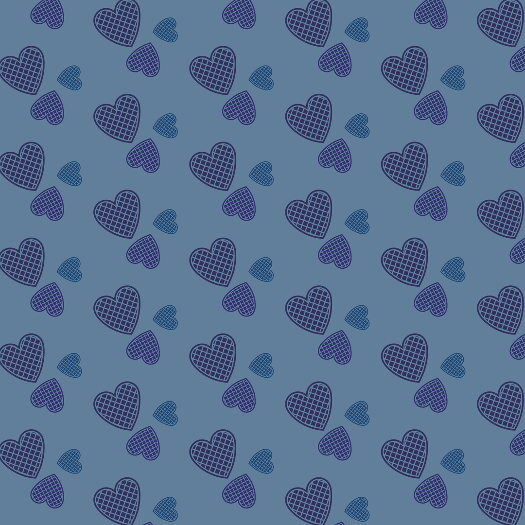 Transparent Blue Heart Pattern for Valentine's Graphics