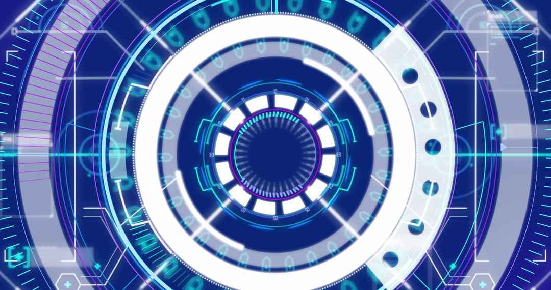 Futuristic Digital Data Scanning Interface Technology Background