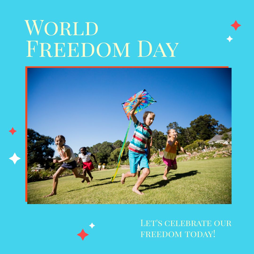 Children Celebrating World Freedom Day in Sunny Park