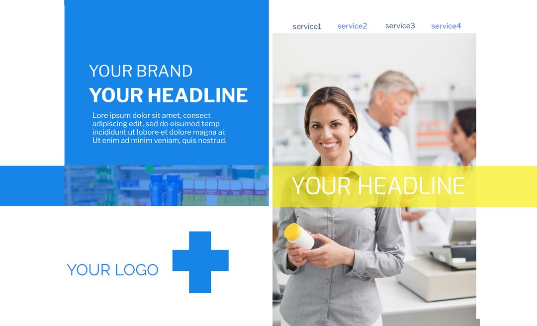 Confident Female Professional in Corporate Healthcare Setting