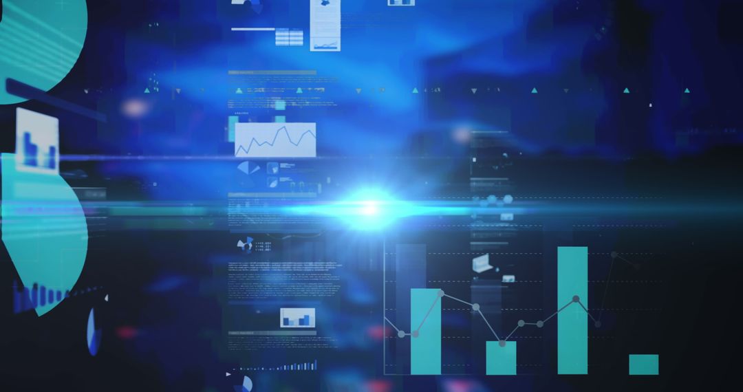 Futuristic Data Visualization Interface with Sci-Fi Aesthetic