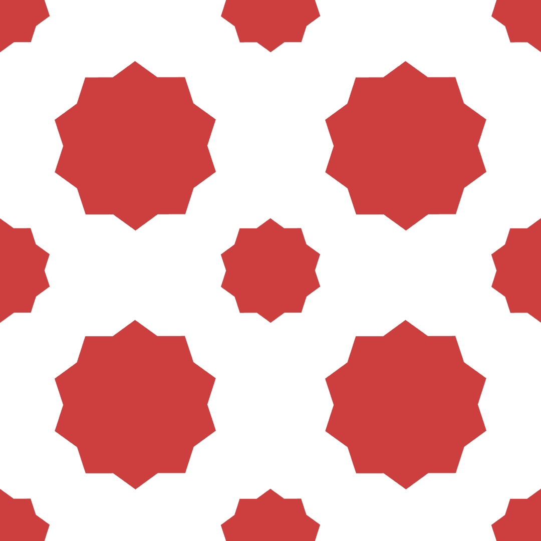 Seamless Red Abstract Shapes on Transparent Background