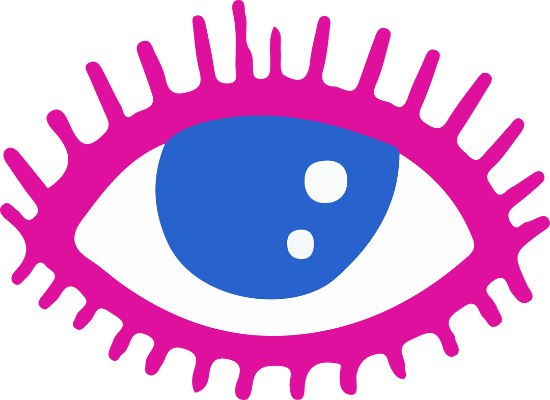 Minimalist Eye Design with Transparent Background