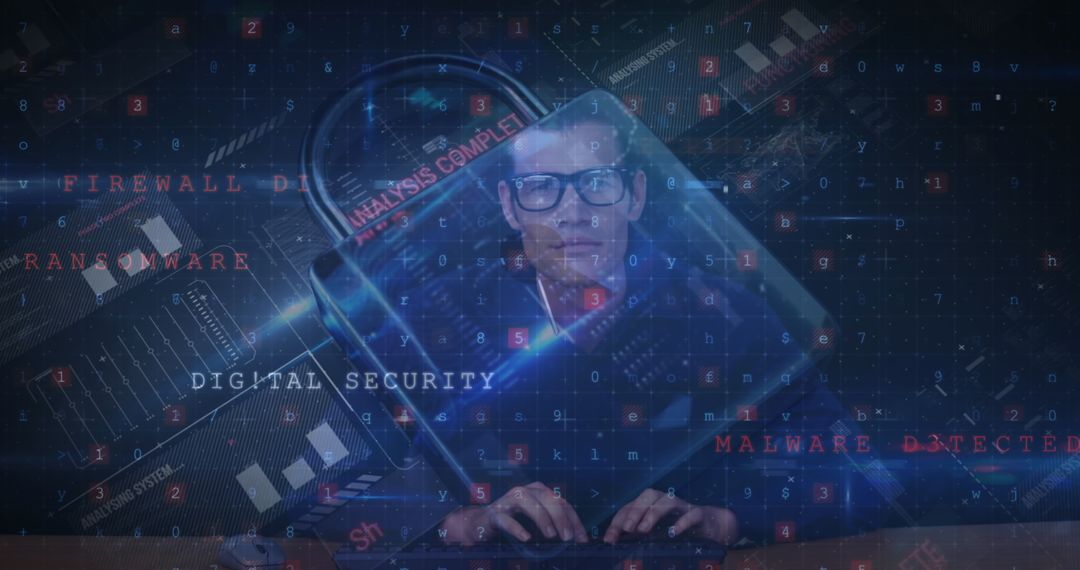 Cybersecurity Specialist Analyzing Digital Security Data