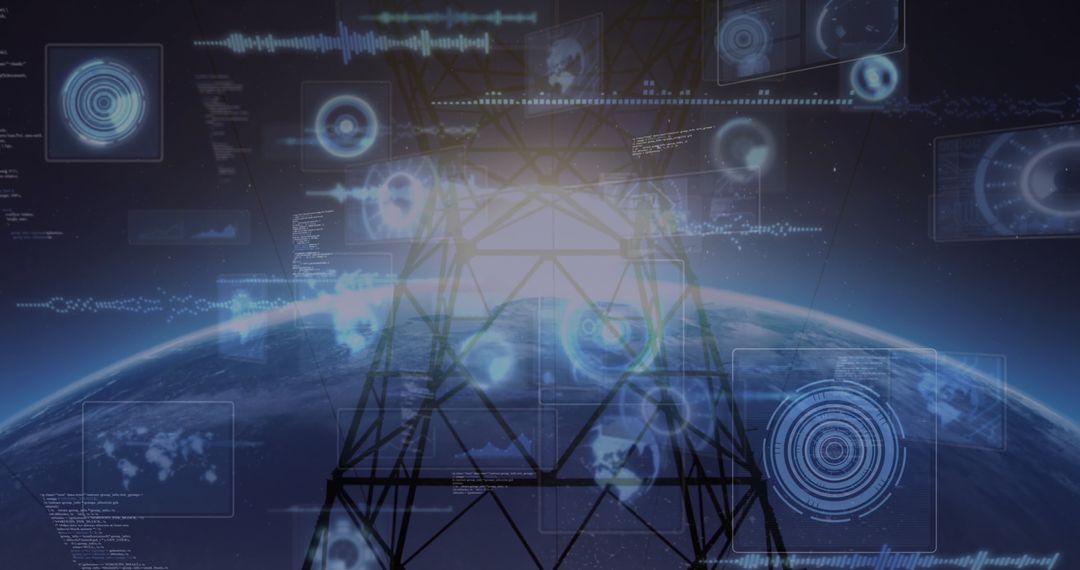 Futuristic Technology Blends with Global Communication