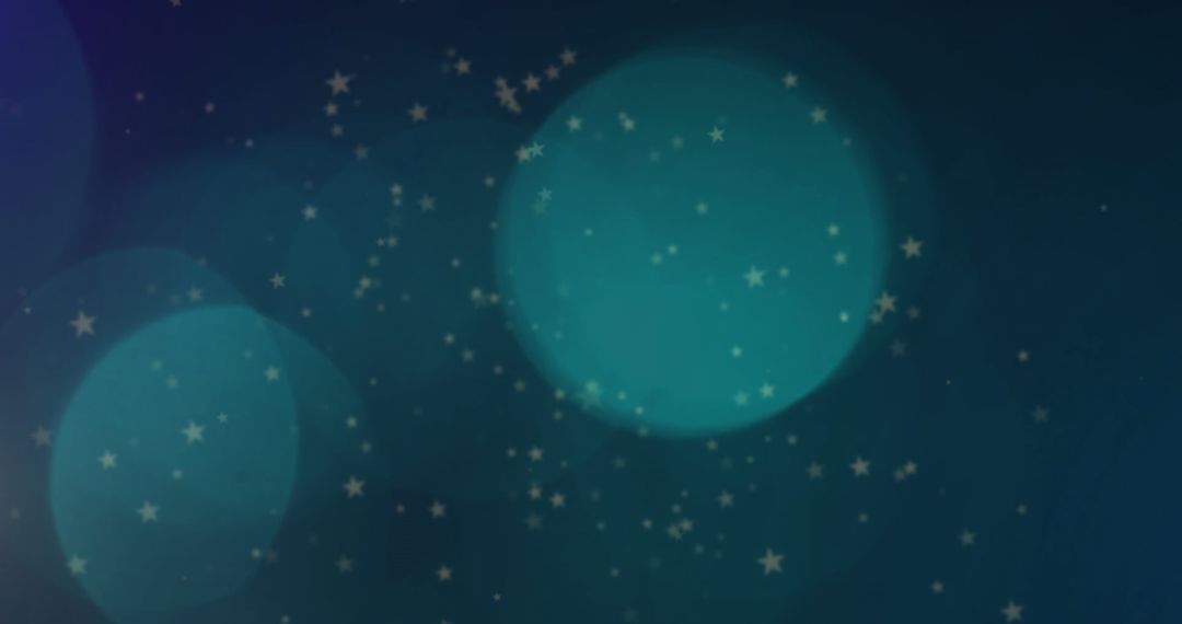 Galactic Night Sky with Falling Stars and Abstract Shapes