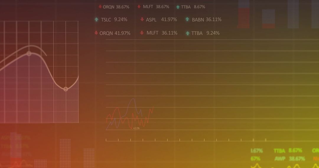 Dynamic Colorful Financial Analytics Dashboard Display