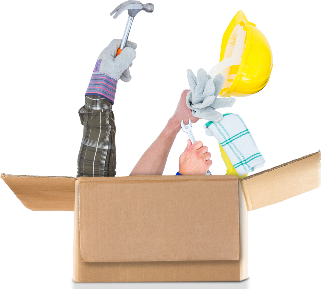 Transparent Illustration of Hands Holding Construction Tools Isolated - Download Free Stock Images Pikwizard.com