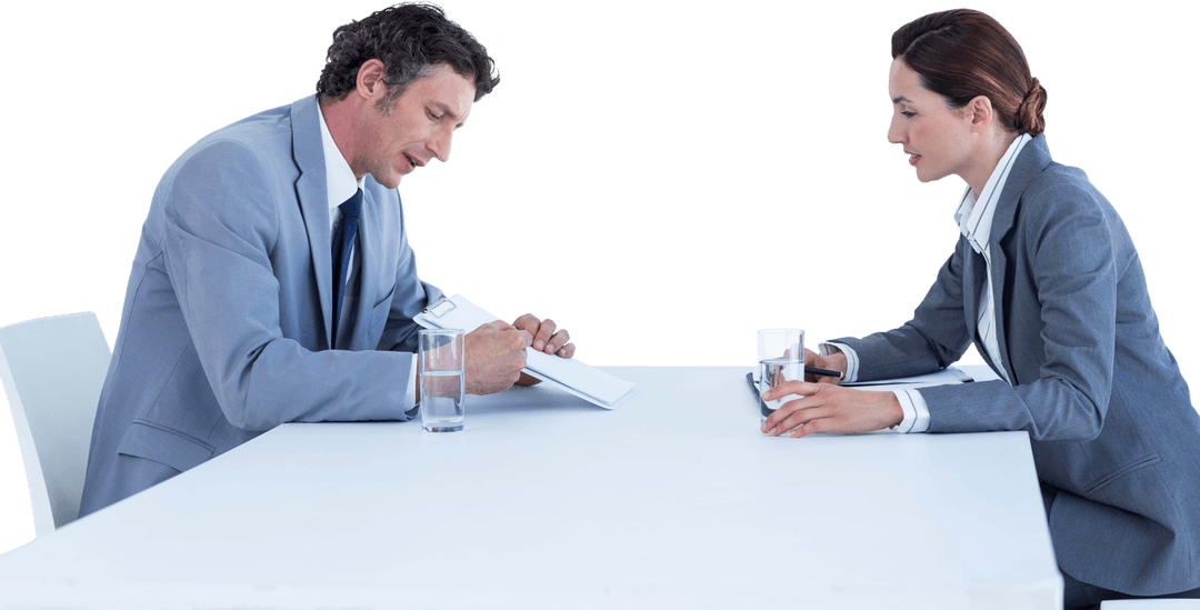 Transparent Business Meeting with Professional Collaboration