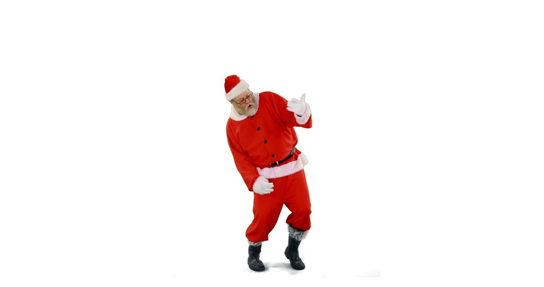 Santa Claus Giving Thumbs Up on White Background - Free Images, Stock Photos and Pictures on Pikwizard.com