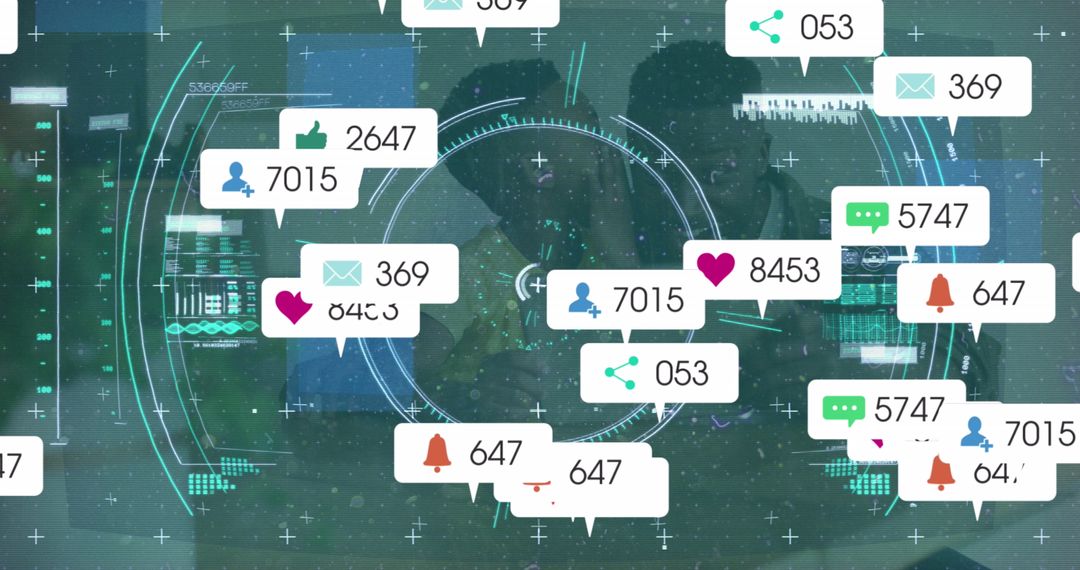 Father and Son Exploring Social Media Analytics Interface