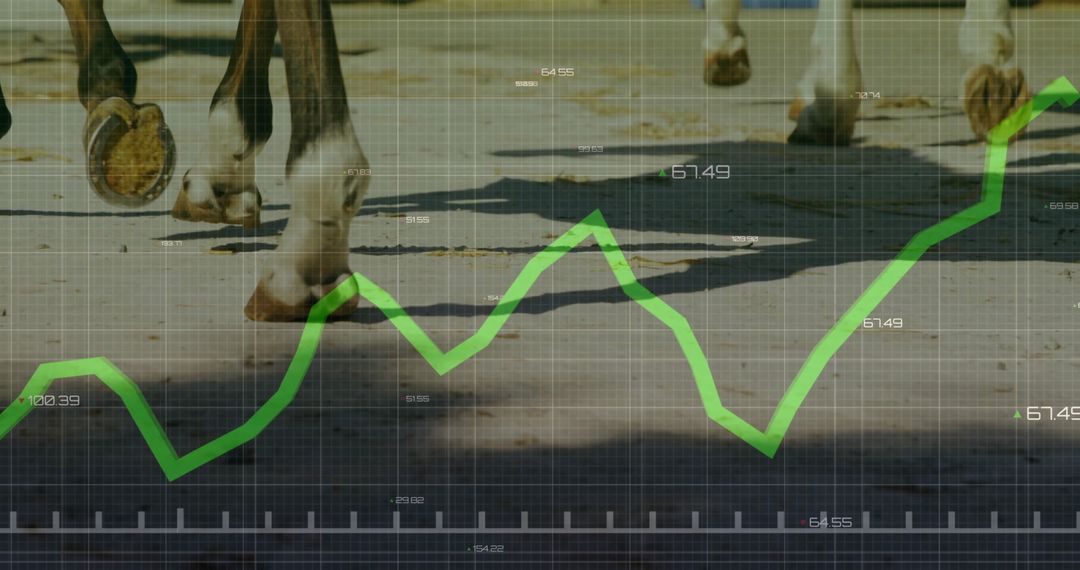 Dynamic Horse Galloping Overlayed with Performance Line Graph