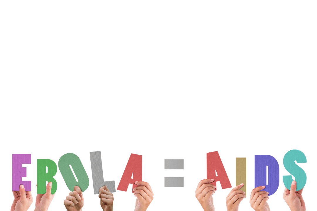 Hands Displaying Ebola Equals AIDS Message on Transparent Background - Download Free Stock Images Pikwizard.com