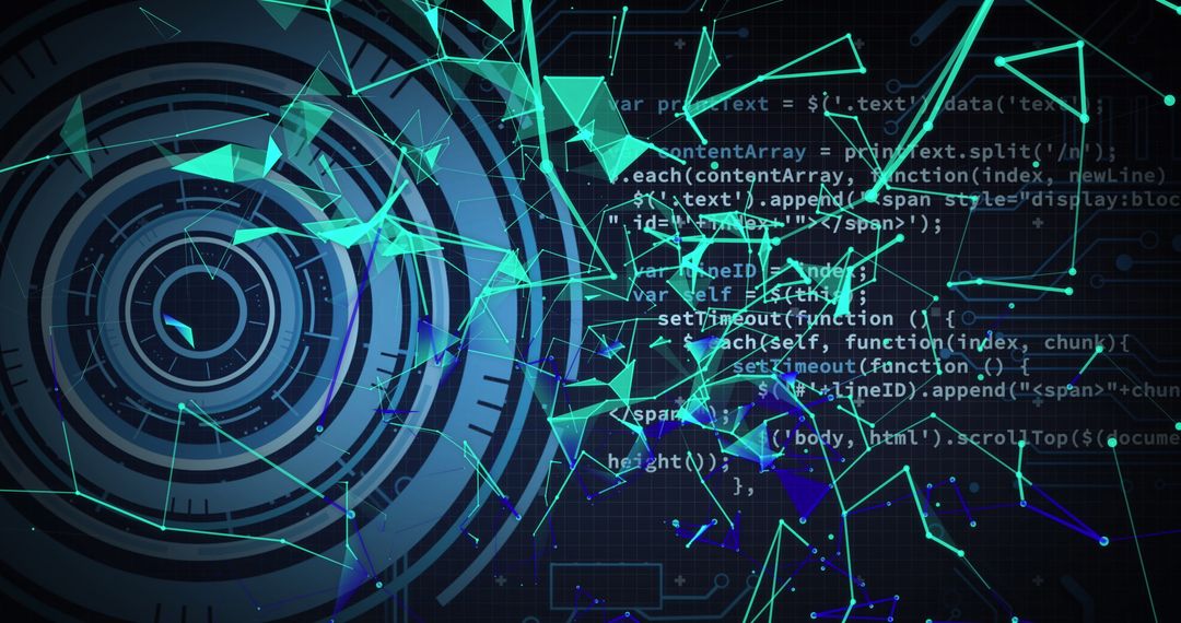 Futuristic Digital Code Network and Tech Connections