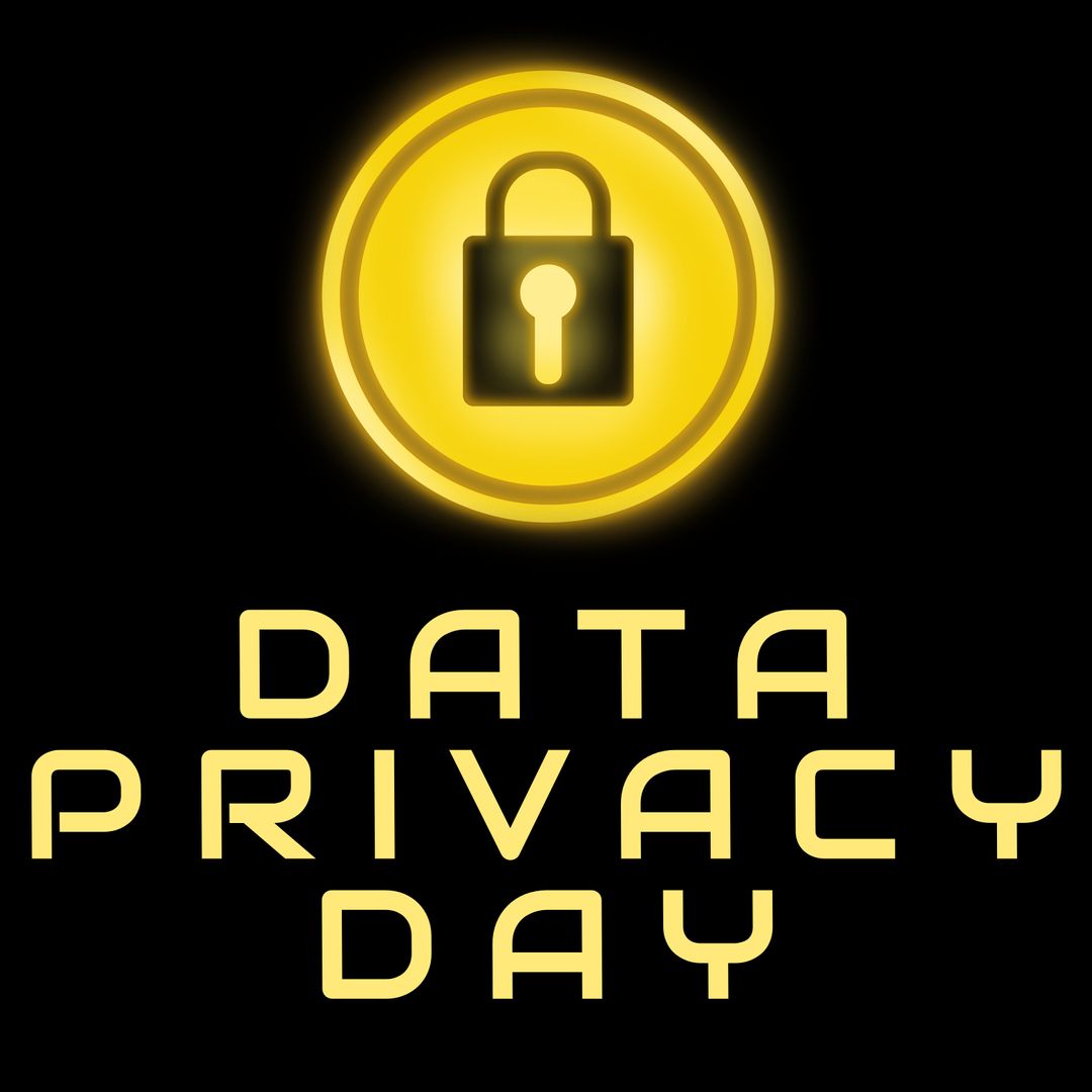 Glowing Lock Symbol for Data Privacy Day Promotion