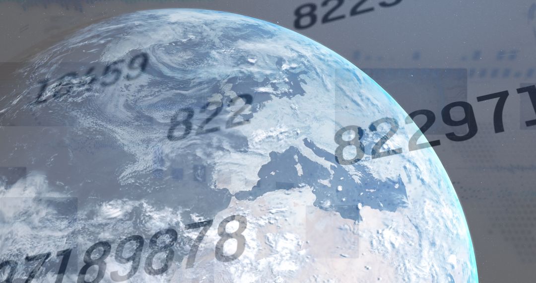 Digital Data Overlay on Earth Visualizing Global Connectivity