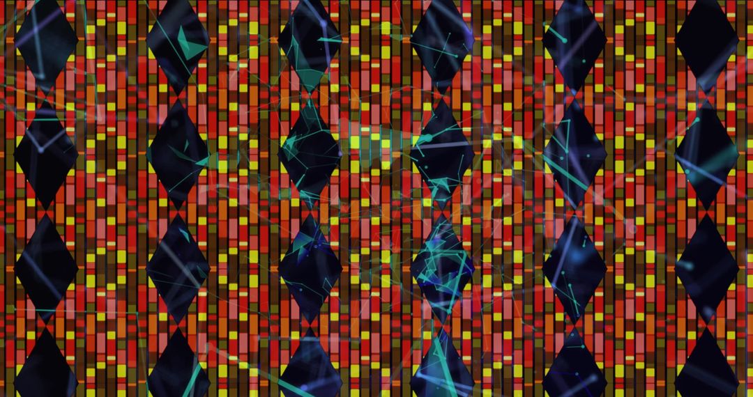 Abstract Digital Network with Dynamic Orange Patterns - Free Images, Stock Photos and Pictures on Pikwizard.com