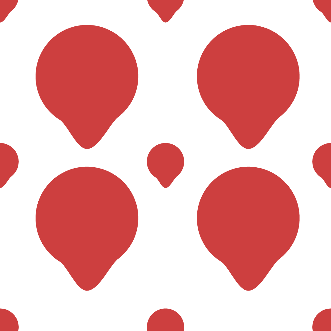 Abstract Red Round Shapes Pattern on Transparent Background