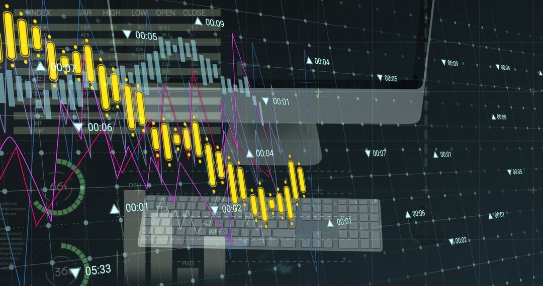 Digital Interface Graph Data Analytics Tech Overlay