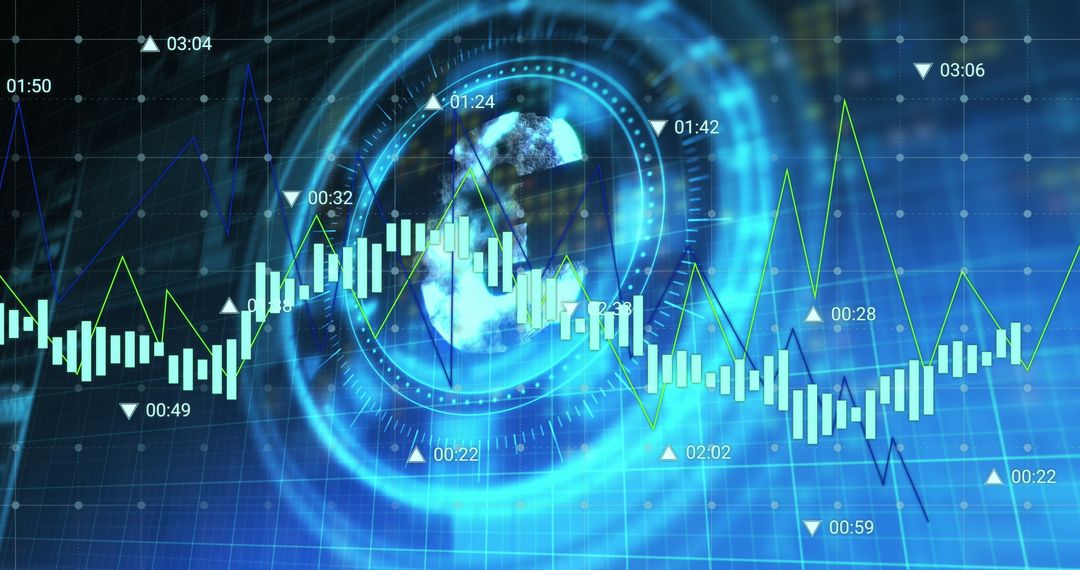 Financial Data Analytics with Euro Symbol on Digital Interface