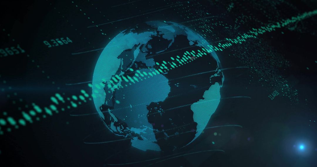 Digital Connections Across Globe with Data Metrics