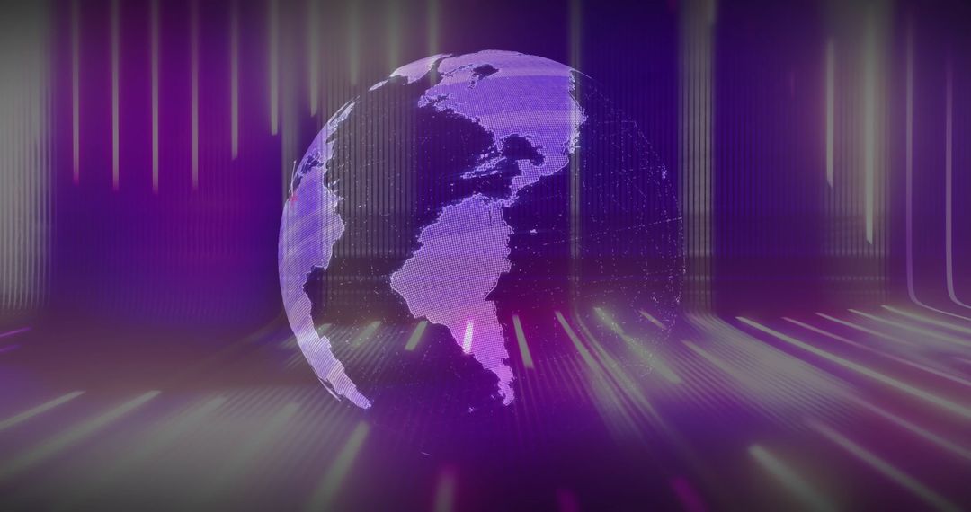 Digital Globe with Data Trails and Global Connectivity Concept