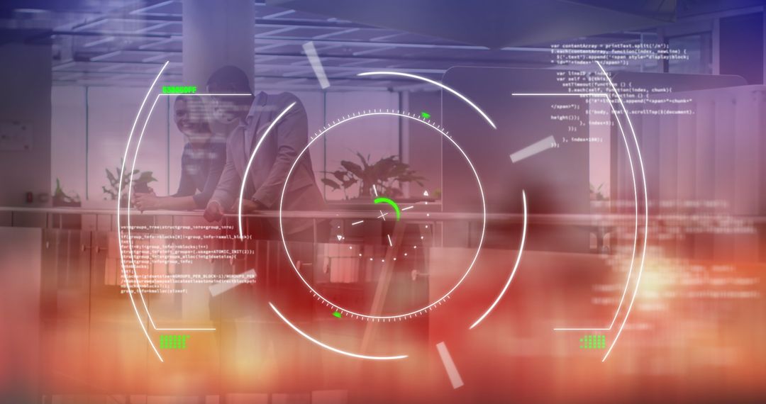 Digital Targeting Interface Scans Business Meetings with Data Overlay