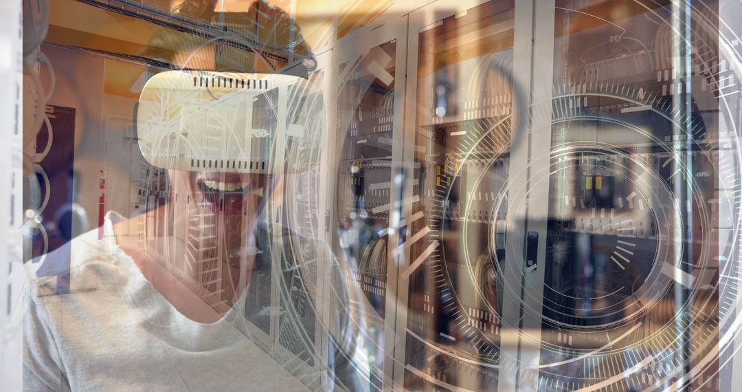 Virtual Reality Interface with Futuristic Server Environment