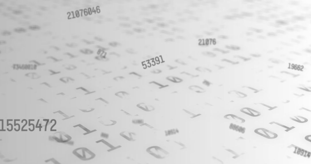 Abstract Binary Code and Random Numbers on White Background - Free Images, Stock Photos and Pictures on Pikwizard.com