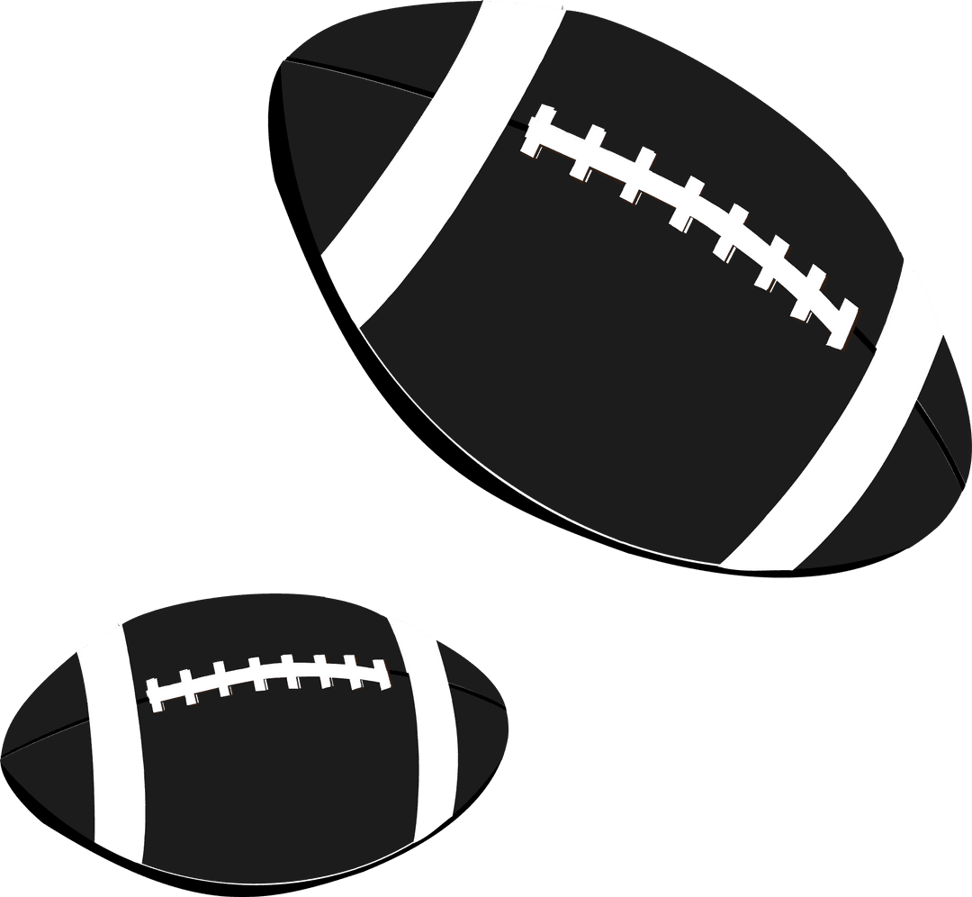 Transparent Minimalist Black Footballs with White Laces and Stripes