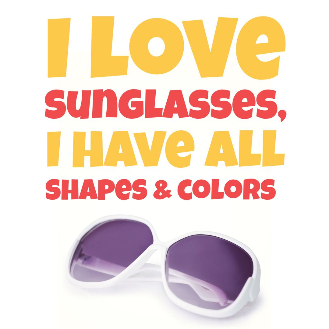 Diverse Sunglasses Display Reflecting Personal Style