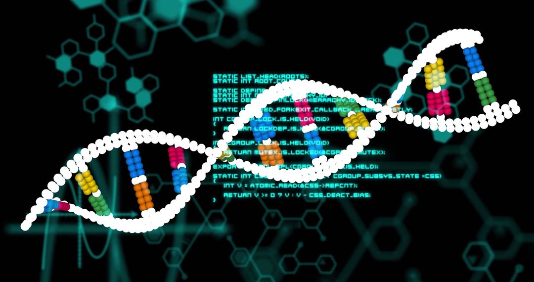 Digital Representation of DNA Strand with Data Overlay