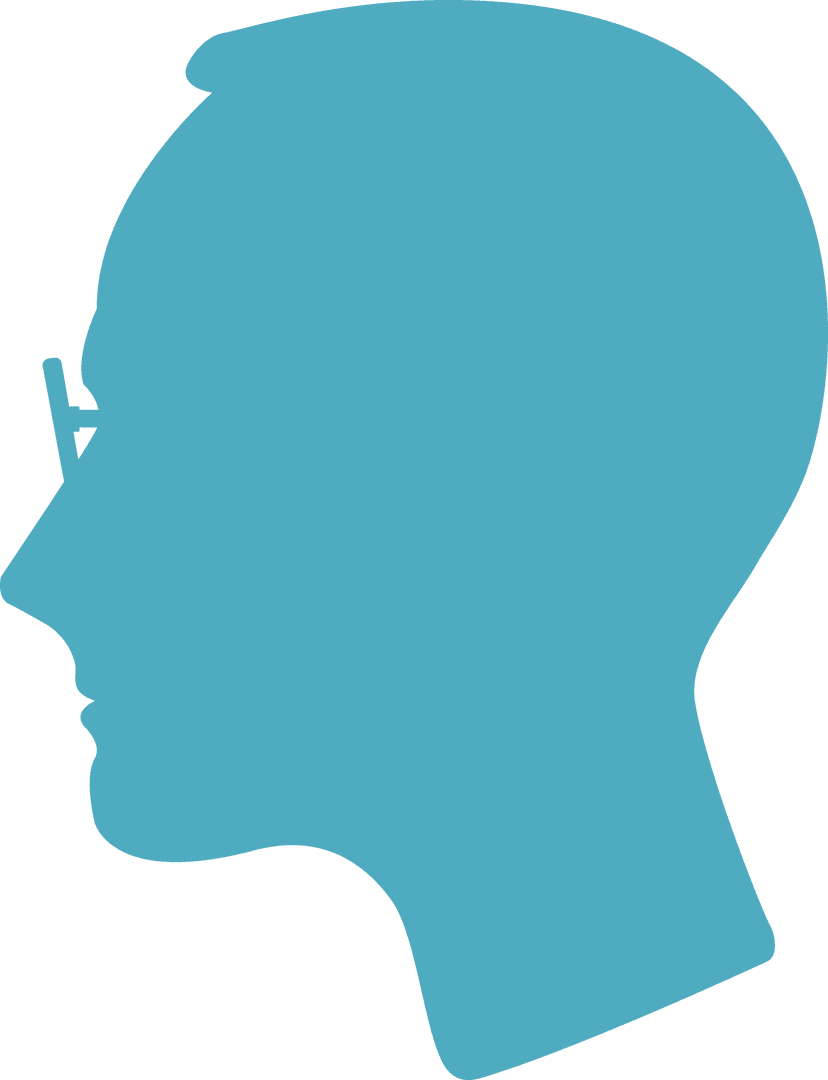 Transparent Male Silhouette With Glasses Vector