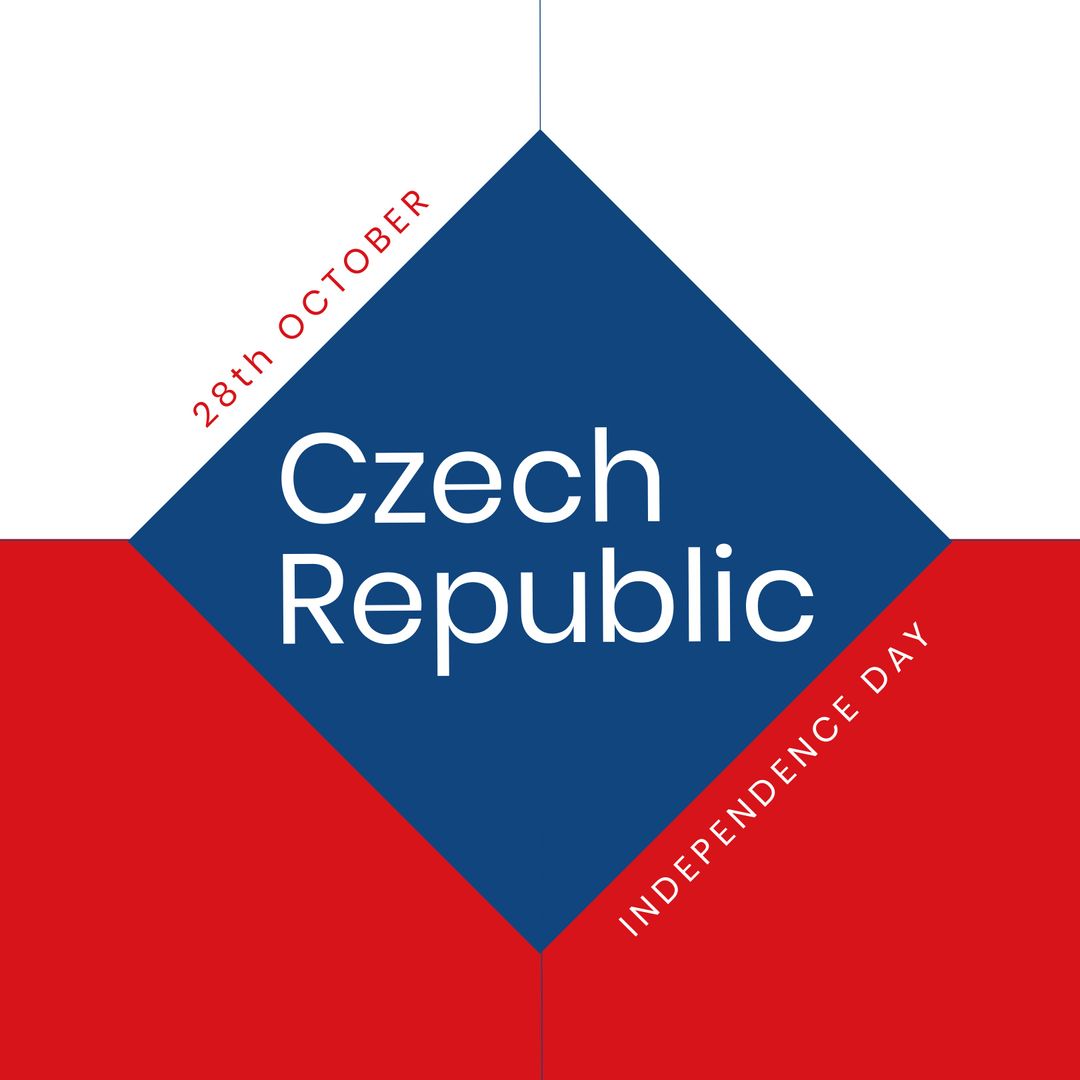 Czech Republic Independence Day Graphic Design with Patriotic Colors