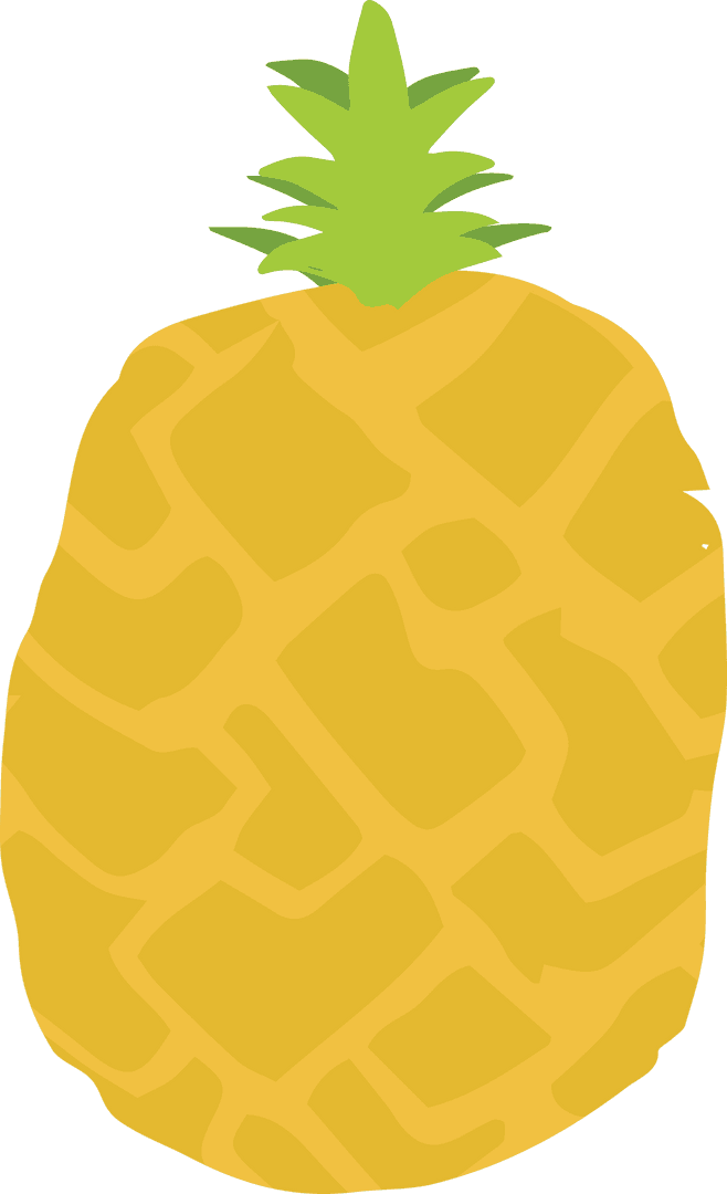 Stylized Transparent Pineapple Illustration for Design Projects