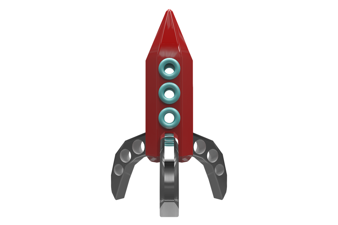 Red Transparent Toy Spaceship Isolated on White Background - Download Free Stock Images Pikwizard.com