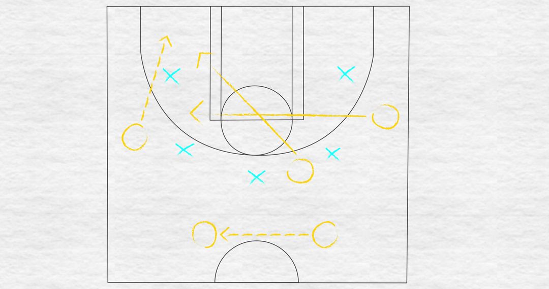 Basketball Strategy Drawing on Whiteboard - Free Images, Stock Photos and Pictures on Pikwizard.com