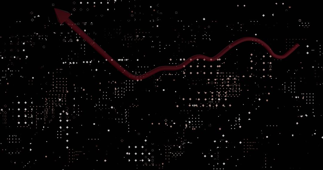 Abstract Growth Depiction with Dynamic Dots and Emerging Shapes