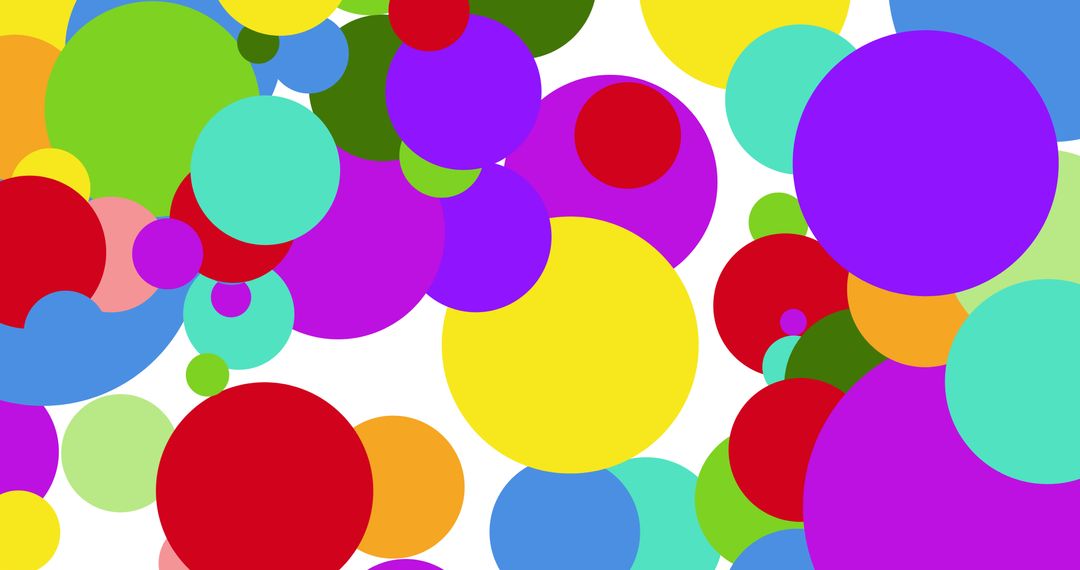 Bright Colorful Dots on White Background Conveying Motion