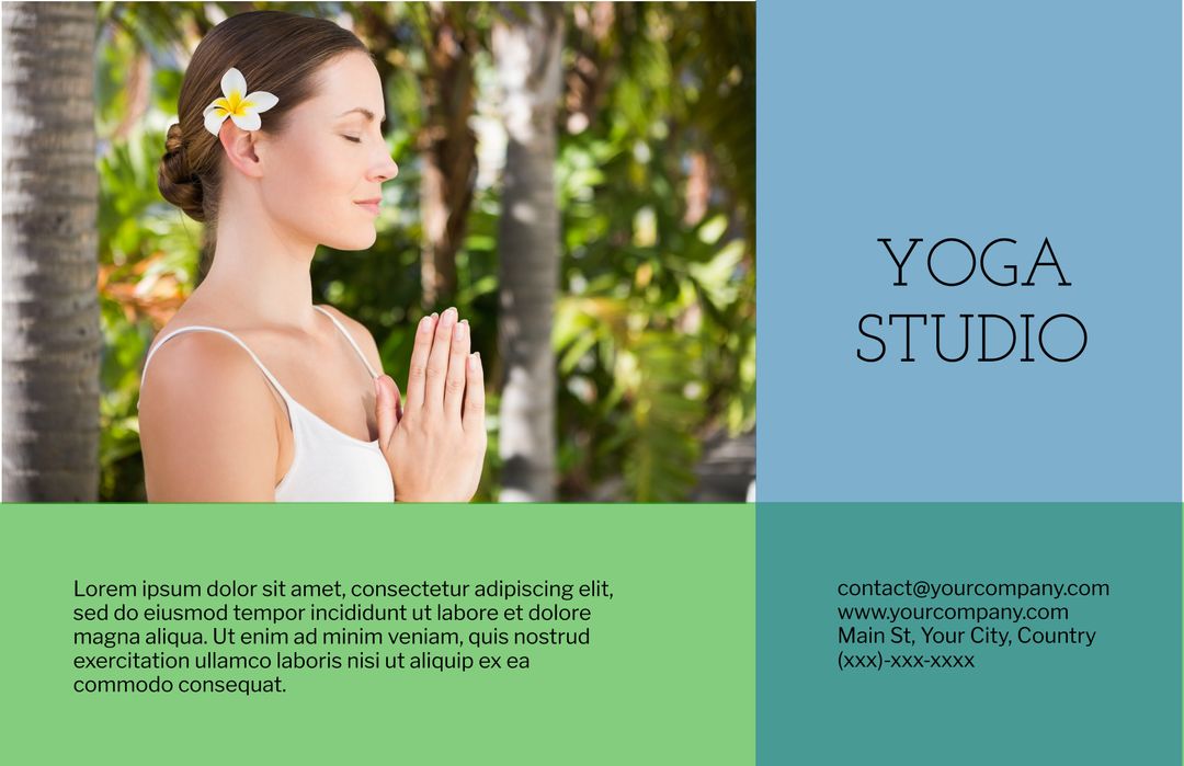 Serenity and Mindfulness in Yoga Practice Promotional Template