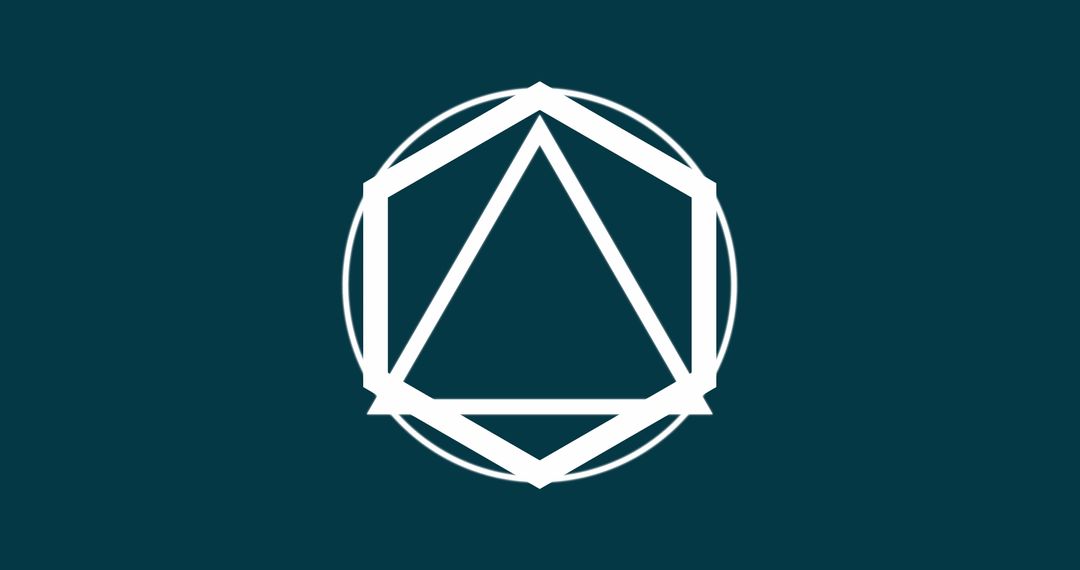 Abstract Geometric Design with Triangle and Decagon