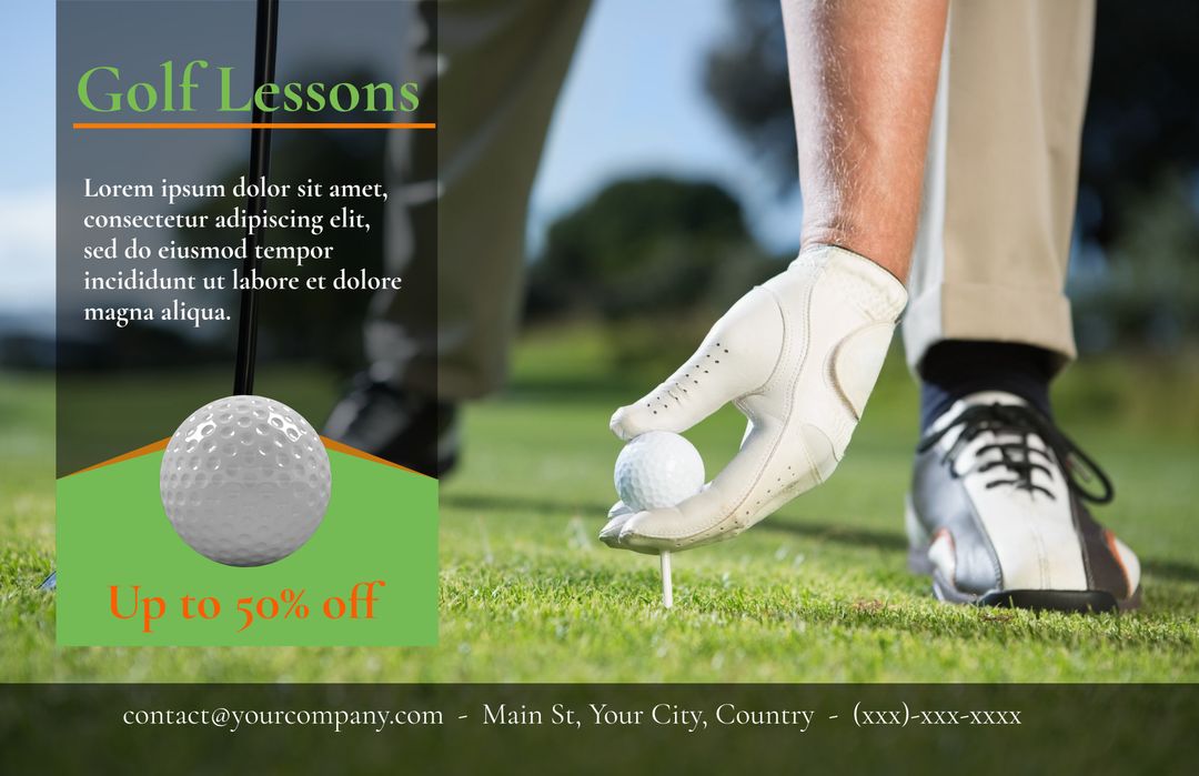 Precision in Golf: Securing Tee Shot with White Glove