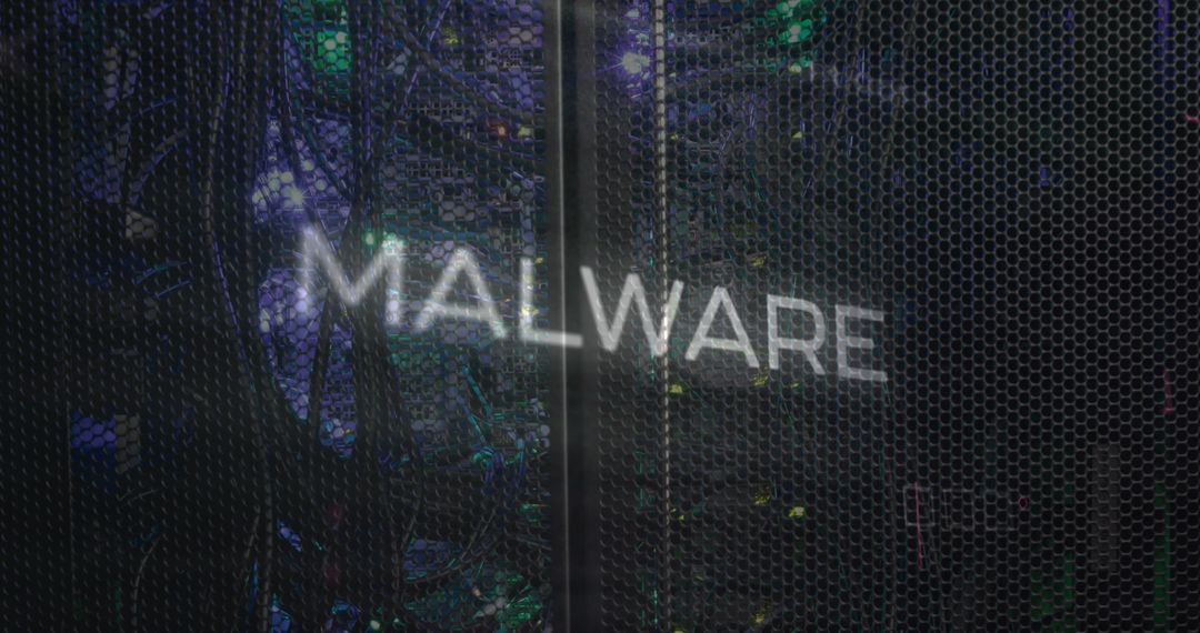 Malware Threat in Data Servers Illustration