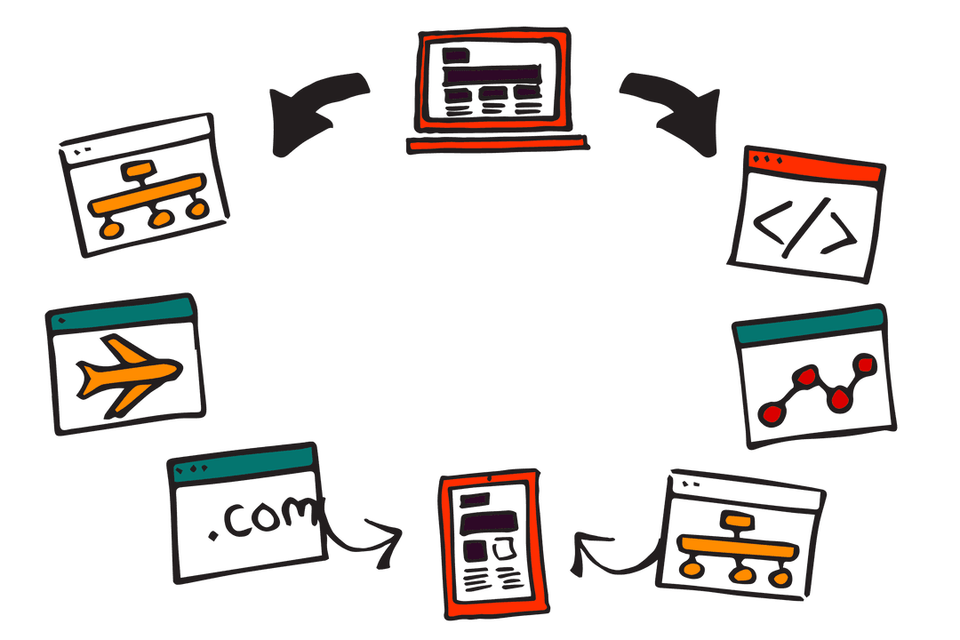 Digital Network Symbols On Transparent Background PNG