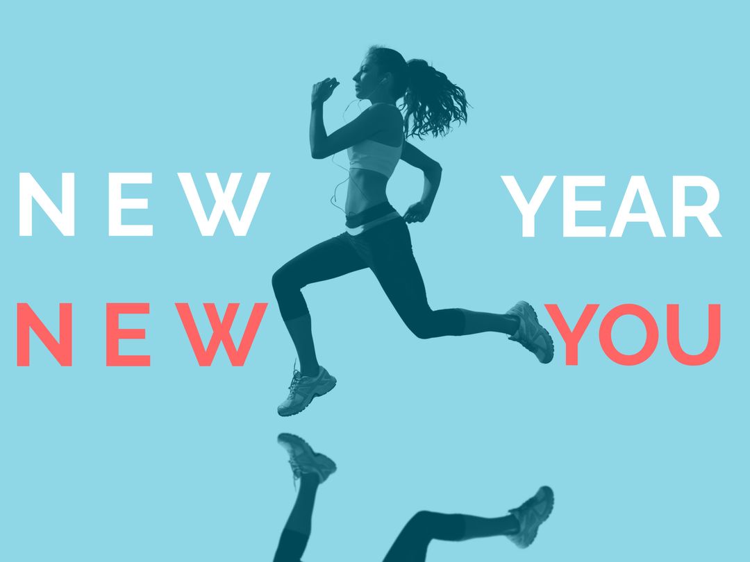 Woman Running Symbolizing New Year's Resolutions and Motivation