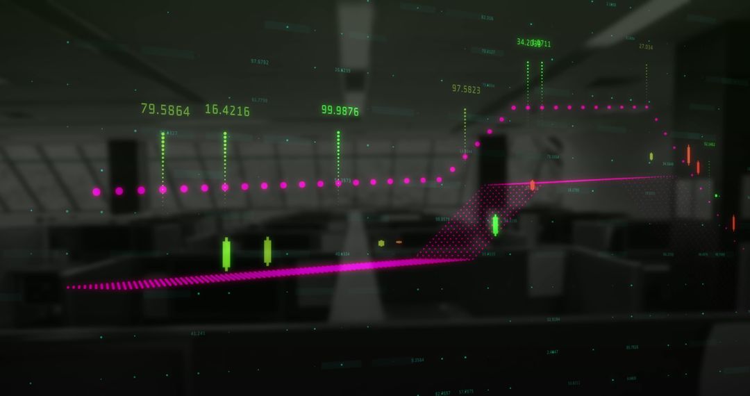 Dynamic Financial Data Visualization in Modern Office Setting