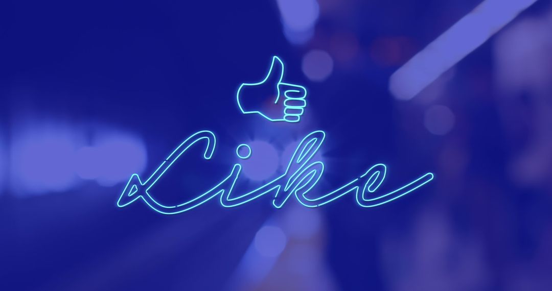 Neon Like Icon in Urban Train Station with Blurred Background
