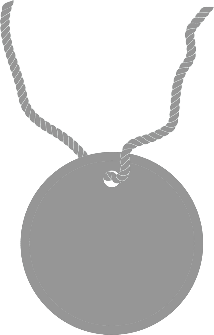 Simple Round Blank Label on Transparent Background for Retail Use